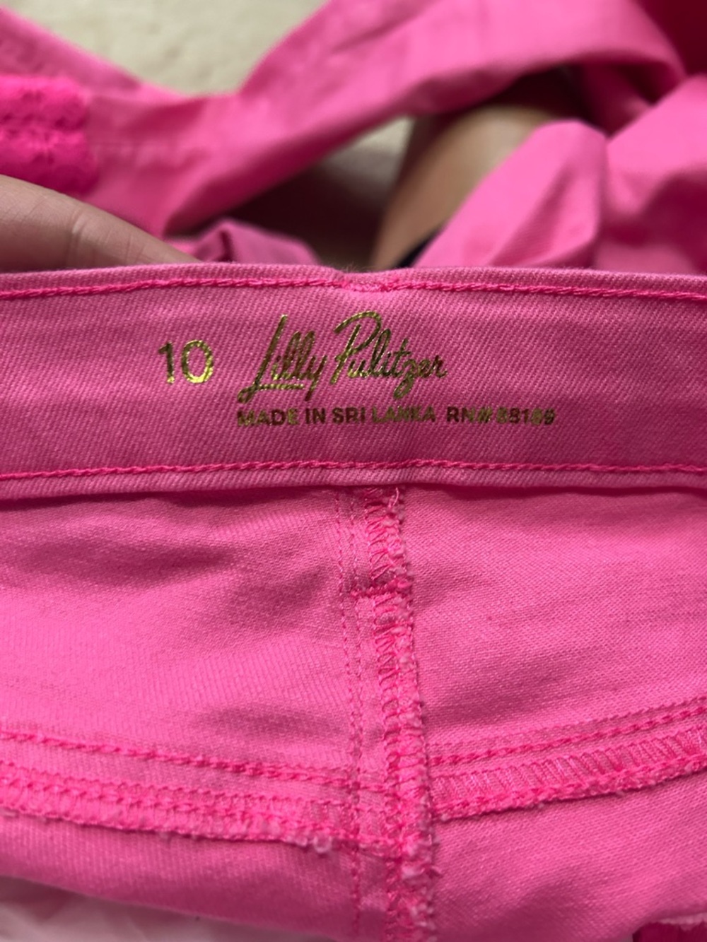 NWT LILLY PULITZER hot pink denim jeans. - Picture 6 of 16